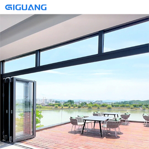 QIGUANG Fournisseur Nouveau Produit Isolation Thermique Porte En Verre En Aluminium Porte En Verre Intérieure En Aluminium Bifold Porte Accordéon - Product Image 3