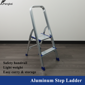 <span class=keywords><strong>Escalera</strong></span> Plegable de Aluminio con Certificación EN131, con Peldaños Antideslizantes, <span class=keywords><strong>Escalera</strong></span> Doméstica Plegable de 2 Peldaños con Pasamanos - Product Image 1