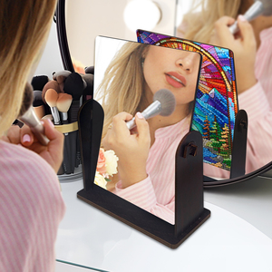 Hiện đại in Acrylic kim cương vẽ tranh nghệ thuật xoay gương Máy tính để bàn trang trí trang điểm gương 5D <span class=keywords><strong>DIY</strong></span> tủ quần áo gương - Product Image 5