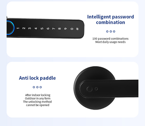 Serrure de porte à empreinte digitale TTlock Tuya en alliage d'aluminium avec support Cloud et cylindre à levier C pour <span class=keywords><strong>portes</strong></span> en bois et en acier - Product Image 3