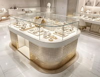 Vitrine de présentation de bijoux GZowin moderne et élégante, en verre, durable, de haute qualité, fabriquée directement en usine pour les magasins de marque