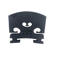 2Pcs Black Violin Bridge 4/4 Full Size Fine Grade Maple Violin Parts Music Instrument Replacement with E String U-Groove