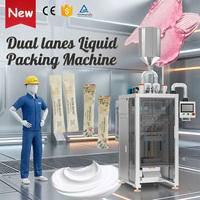 Machine d'emballage automatique double voie pour petits sachets de gel liquide 5ml 10ml, machine d'emballage de crème pour le visage en sachet long