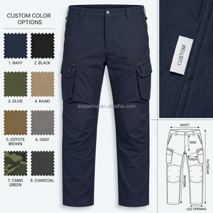 <span class=keywords><strong>Pantalon</strong></span> cargo tactique pour homme, tailles S-5XL, multi-poches, coton, imperméable, résistant à l'usure, pour la chasse, la pêche, le travail en extérieur - Product Image 4