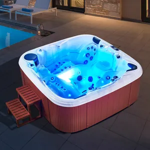 Outdoor Spa Acryl Bad JY8811 5 Persoon 78 Jets 220-240V Vrijstaande Combo Massage (Air & Whirlpool) 3 Zetels + 2 Ligstoelen