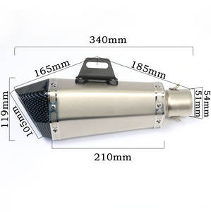 Tuyau d'échappement incliné en acier inoxydable haute performance 38-51 mm, ajustement universel pour les motos Z400 MT07 R3 PCX160 B10 - Product Image 3