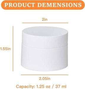 Pots cosmétiques en plastique PET de 4 oz et 5 oz pour soins capillaires et beurres corporels, avec couvercle à vis blanc, capacités de 50 ml à 250 ml, emballés en cartons - Product Image 2