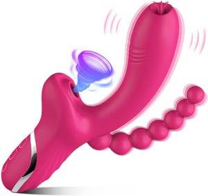 3 in 1 <span class=keywords><strong>G</strong></span> nokta dil yalama vajina yapay penis vibratör su geçirmez Climax yetişkin oyuncak Clit meme enayi Anal popo fiş çubuk vibratörler - Product Image 2