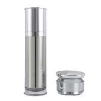 Pot cosmétique PP avec pompe pour lotion, sérum, crème – Ensemble complet, tailles personnalisées disponibles, forme ronde, en stock