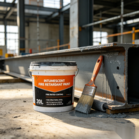 Revêtement Intumescent Polymère Ultra-Fin à Base de Polyurée Ignifuge et Imperméable, Peinture Isolante Thermique pour Acier Intérieur