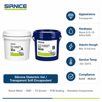 Compuesto de encapsulado electrónico, gel dieléctrico de silicona transparente, ultra suave, Shore O -50~200 ° C CC1002T