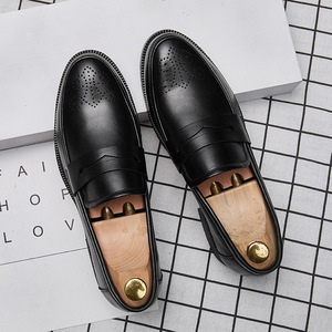 Mocassins à enfiler de printemps, grande taille, pour affaires et occasions décontractées, à bout pointu sculpté, <span class=keywords><strong>en</strong></span> PU artificiel, semelle <span class=keywords><strong>en</strong></span> caoutchouc - Product Image 3