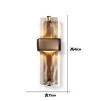 Applique murale verticale moderne en verre et cuivre à LED pour couloir, luminaire décoratif, appliques murales de couloir époustouflantes