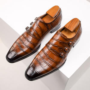 Nouvelles Chaussures Habillées d'Été 2025 pour Hommes à Bout Carré, Style Brogue, à Lacets, Grande Taille, Respirantes, en Cuir Gaufré, Type Monk, Idéales pour le Business et les Occasions Formelles - Product Image 2