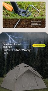 Tente automatique d'extérieur pour 3 à 4 personnes, 2 ou 1 personne, tente de maisonnette intérieure <span class=keywords><strong>anti</strong></span>-<span class=keywords><strong>UV</strong></span> et <span class=keywords><strong>anti</strong></span>-insectes pour adultes et enfants - Product Image 3