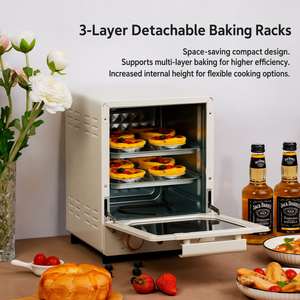 <span class=keywords><strong>Four</strong></span> électrique multifonction 15L, <span class=keywords><strong>mini</strong></span>-<span class=keywords><strong>four</strong></span> de cuisson 750W avec chauffage supérieur et inférieur, porte en verre trempé pour gâteaux, pizzas, toasts - Product Image 4