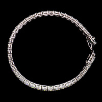 Bracelet tennis en moissanite de laboratoire VVS de 2 mm à 6 mm, argent sterling 925 plaqué or rose, style hip-hop, bijoux unisexe