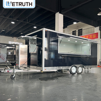 Wetuth Açık Hava Mobil Fast Food Kamyonu Özel Yapım Meyve Suyu Dondurma Arabası Römorku Ticari Kullanım İçin Tam Donanımlı