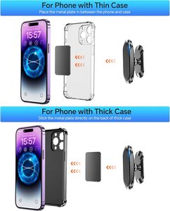 Support de chargeur de voiture sans fil en gros, ventouse magnétique à charge rapide 15W, rotation 360° °   Rotation, logo personnalisé pour tous les smartphones - Product Image 5