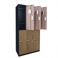 Armoire en acier à 6 portes avec serrure à clé, structure assemblée, imperméable, couleur personnalisable, pour école, gymnase, personnel, supermarché, magasin, casier