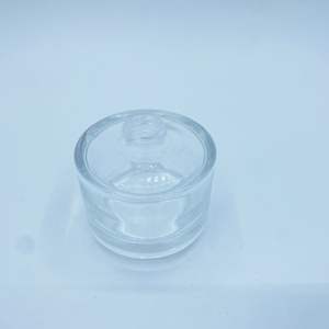 30ml Clear Round Luxury Transparent <b>Glass</b> <b>Jar</b> with Dome Plastic Cap and <b>Glass</b> Base for Perfume Dispensing Personal Care - Product Image 5