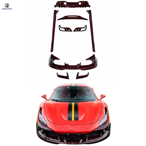 Kit Carrozzeria in Fibra di Carbonio Forgiata Rossa Stile <span class=keywords><strong>C</strong></span> per Ferrari F8 Tributo F8 Spider 2020-2023 - Product Image 1
