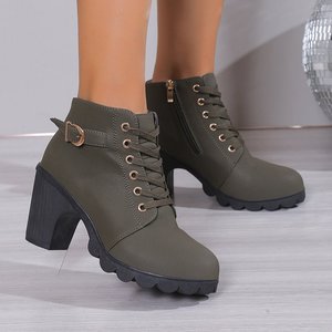 Nuevas Botas de Tacón Grueso para Mujer, Otoño, Invierno, Verano, Color Sólido, Hebilla, Impermeables, Ligeras, Tacón Alto, Estilo Caballero - Product Image 3