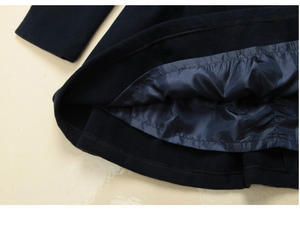 Conjunto de Ropa de Dos Piezas para Niñas, Estilo Preppy Coreano, Vestido de Capa Cruzada de Lana para Otoño e Invierno - Product Image 5