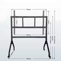 Soporte Móvil para TV Kelmy de Acero Laminado en Frío de 85-120 Pulgadas, Soporte de Bajo Perfil para TV LCD/Plasma, Color Negro, VESA 1600X1100