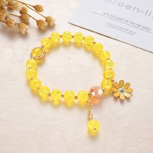 SC-Pulseras de cuentas de los mejores amigos para chicas adolescentes, brazaletes con abalorios de girasol a la moda, brazaletes de cristal coloridos, superventas - Product Image 1