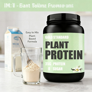 OEM hữu cơ thực vật dựa trên Whey <span class=keywords><strong>Protein</strong></span> bột đường-Miễn phí phòng tập thể dục bổ sung với bơ Fudge hương vị cho người lớn - Product Image 5