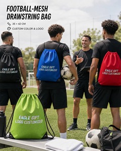 Bolsa de Fútbol Reutilizable con Logotipo Personalizado, Impermeable, Ecológica, de Poliéster con Cordón y Logotipo Holográfico Láser - Product Image 4