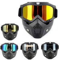 Masque Intégral Détachable Squelette Anti-UV pour Moto, Lunettes Tactiques de Protection d'Entraînement Type Crâne pour Casque
