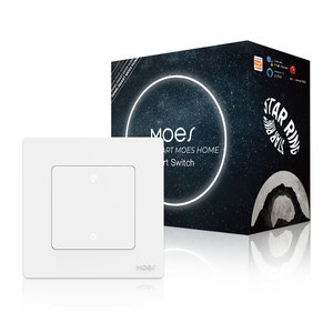 Interruptor Atenuador Inteligente ZigBee MOES Star Ring para Atenuar la Luz, Compatible con Alexa y <span class=keywords><strong>Google</strong></span> <span class=keywords><strong>Home</strong></span>, Atenuable de 1 a 3 Grupos - Product Image 1