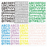 Autocollants en vinyle alphabet et chiffres DIY, pack d'autocollants décoratifs pour journal et tasses