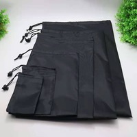 Sac de rangement pour piquets de tente en Oxford 210D imperméable avec cordon de serrage, résistant aux déchirures, grande taille, pochette organisatrice pour camping, accessoires de plein air, noir
