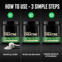 Poudre de créatine monohydrate pure OEM Sport Nutrition, fournissant de l'énergie, poudre de créatine monohydrate