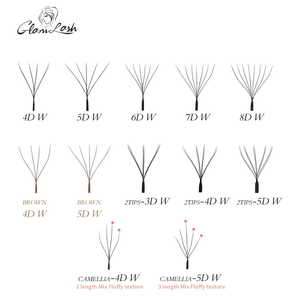 Mi giả thủ công 0.07mm hình chữ W V YY, tóc tổng hợp mềm mại tự nhiên 3D 4D <span class=keywords><strong>5D</strong></span>, kiểu dáng Clover, mi dày, mi tơ, nối mi - Product Image 6