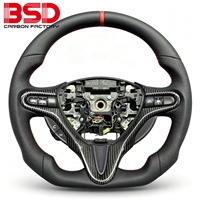 Volant personnalisé pour Honda Civic 8ème génération, peut être forgé en fibre de carbone ou fabriqué en cuir pleine fleur