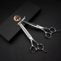 Ciseaux de coiffure professionnels en acier inoxydable à lame affûtée, ciseaux à cheveux, kit de coupe de cheveux pour salon