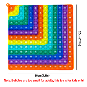 Bán buôn phía trước 12x12 trở lại 12 + 12 nhân Ngoài ra Toán Học trò chơi toán học tập Silicone Pop Fidget Đồ chơi giáo dục - Product Image 2