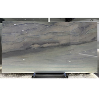 Dalle de marbre aspect onyx beige rose MT STONE, polie, à veines douces, pour mur décoratif et comptoir de salle d'exposition