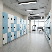 Easylocker Armoire en plastique ABS personnalisée et durable Casier à bagages de fitness pour école avec verrou de sécurité facile à choisir