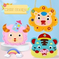 Nouveaux kits de bricolage créatifs pour enfants, sacs en feutre à coudre pour jouets d'enfants, sacs de dessin animé DIY animaux
