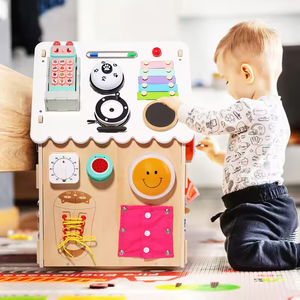 Jouets éducatifs Montessori pour bébés, <span class=keywords><strong>maison</strong></span> multifonctionnelle rotative en bois, apprentissage des compétences de la <span class=keywords><strong>vie</strong></span>, aides pédagogiques, cadeaux pour enfants - Product Image 3