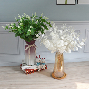 Bouquet de fleurs d'eucalyptus artificielles 49 cm, fleurs en soie, décoration de mariage, décoration extérieure, décoration de la maison - Product Image 2