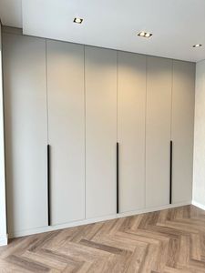 Armario Modular de Madera de Lujo Moderno Francés Balom, Ajustable, Ecológico, de Gran Capacidad, con Puertas Gris Mate para Muebles - Product Image 4