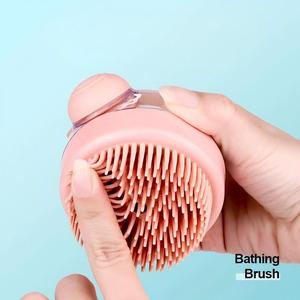 Cepillo para Bañar Mascotas con Dispensador de Champú |   Cepillo de Masaje de Silicona Suave para Perros y Gatos |   Cepillo Suave para el Baño - Product Image 2