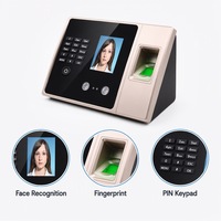 Máquina de Control de Asistencia con Reconocimiento Facial, Huella Dactilar y PIN, con Indicaciones de Voz y Registro Transversal de Días para Empleados de Oficina