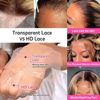 Rambut Asli Vietnam Mentah Tanpa Proses Kimia dengan Kutikula Tertata Rapi, Wig Swiss Lace Transparan, Wig Rambut Manusia HD Lace Front untuk Wanita Kulit Hitam